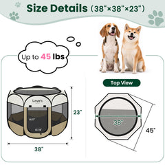 Love's cabin playpen con bolsa de transporte para viajar con mascotas.