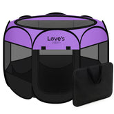 Love's cabin playpen para perros, ocho paneles circulares, ideal para interiores.