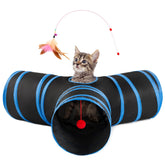 Love's cabin tunel gatos 3 vias con hueco de observación para exploración curiosa.