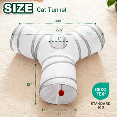 Love's cabin túnel para gatos con ventana de observación, estímulo visual seguro