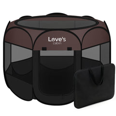 Love's cabin pen para perro de 8 paneles con malla gruesa para interior.