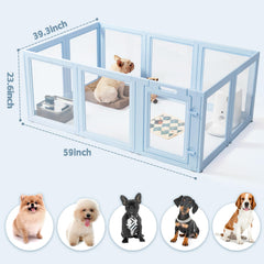 LoveTail diseño moderno transparente; aporta estética contemporánea y visibilidad para observar.