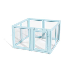 LoveTail jaula-perro acrilico claro con paneles transparentes facilita observación y seguridad.