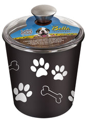 Bella Canister Espresso con tapa transparente, mantiene las golosinas frescas para tu mascota