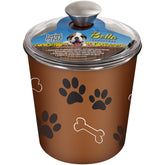 Loving Pets Bella, contenedor de golosinas en cobre, ideal para mantener premios frescos.