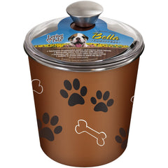 Loving Pets Bella, contenedor de golosinas en cobre, ideal para mantener premios frescos.