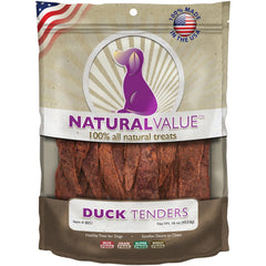 Loving Pets Natural Value Duck Tenders envase 14 onzas, práctico para llevar y compartir.