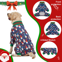 LovinPet pijama navidad para perro grande, cobertura total para mantenerlo cálido.