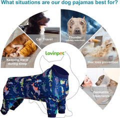 LovinPet pijama con estampado tiburón marino, estilo y confort para paseos.