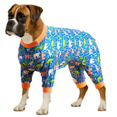 LovinPet pijama para perro grande con dinosaurio azul, comodidad diaria y estilo.