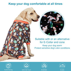 LovinPet pijama espacial para doberman, frente, estilo único y cobertura