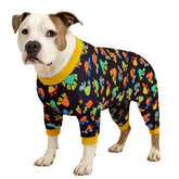 LovinPet pijama para perro grande con estampado tortuga negro en el frente