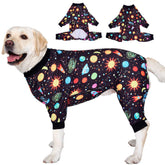 LovinPet pijama para perro grande, intergalactico negro, cómodo para recuperación.