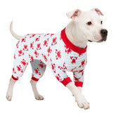 lovinpet pijama para perro grande con rayas ballena y cangrejo, ideal para paseos y fotos
