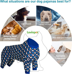 LovinPet pijama para perro grande, tejido ligero y respirable para días cálidos.