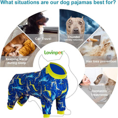 LovinPet pijama para perros grandes, uso interior y exterior seguro.