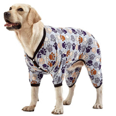 LovinPet pijama para perros grandes, frente con botón, ajuste cómodo.