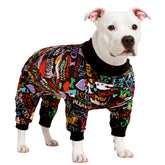 LovinPet Pijamas para perro grande con cobertura de rodilla, protección suave.