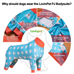 LovinPet pijamas para perro grande, lavado fácil en máquina.