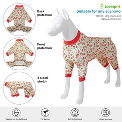 LovinPet pijama protector para perro, reduce suciedad en exteriores y viajes.