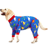LovinPet Pitbull ropa con dinosaurios para comodidad durante la recuperación