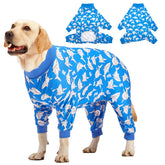 LovinPet PJS grande con tiburón azul, cómodo para paseos diarios.