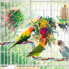 lovyoCoCo Percha de cuerda para aves, añade una superficie suave para descansar y moverse.