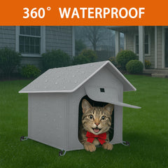 Loyareal casa gato exterior ensamble facil instalación rápida sin herramientas.