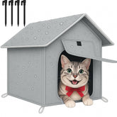 Loyareal casa para gato exterior frente refugio seguro y seco para tu felino.