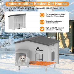 La casa-gato-base-elevada de Lslpin mantiene a tu gato lejos de la humedad.