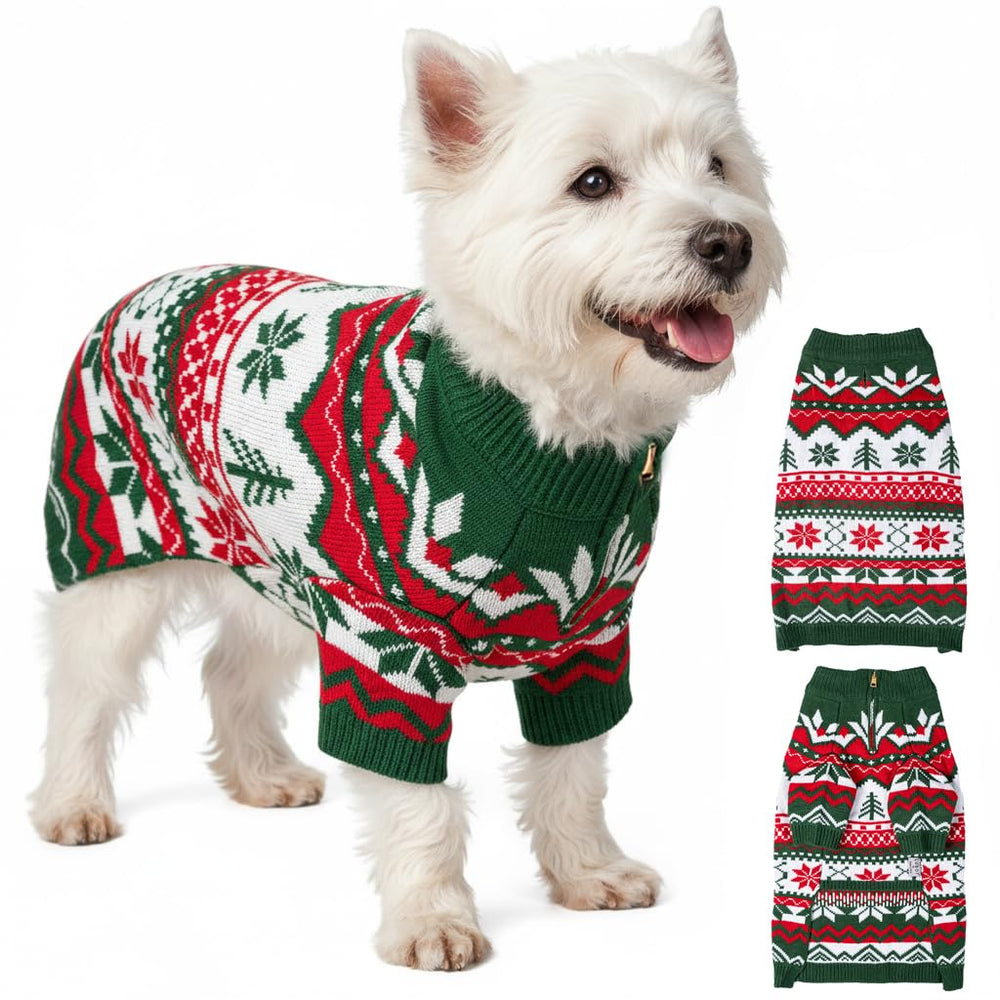 LUBOT sudadera para perro con diseño navideño, frente, ideal para paseos festivos.