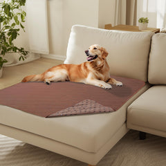 Luciphia funda impermeable para perro en sofá café, protege contra accidentes y manchas