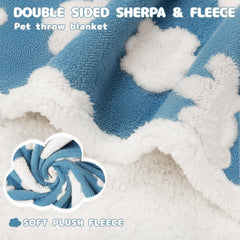 Manta Luciphia de doble cara peluche brinda calor y confort a las mascotas.