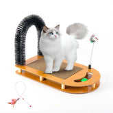Luck Dawn rascador de cartón con arco para gatos, ideal para rascar y ejercitarse.