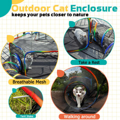 LUCKITTY Catio con malla transpirable para ventilación segura al aire libre