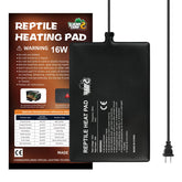 LUCKY HERP almohadilla térmica para reptiles 8x12 pulgadas bajo terrario, calor uniforme.