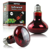 LUCKY HERP 75W lámpara de calor para reptiles, ideal para terrarios y observación nocturna.