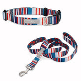 Collar Lucky Love Dog Linus Combo talla pequeña con patrón floral para mayor visibilidad.
