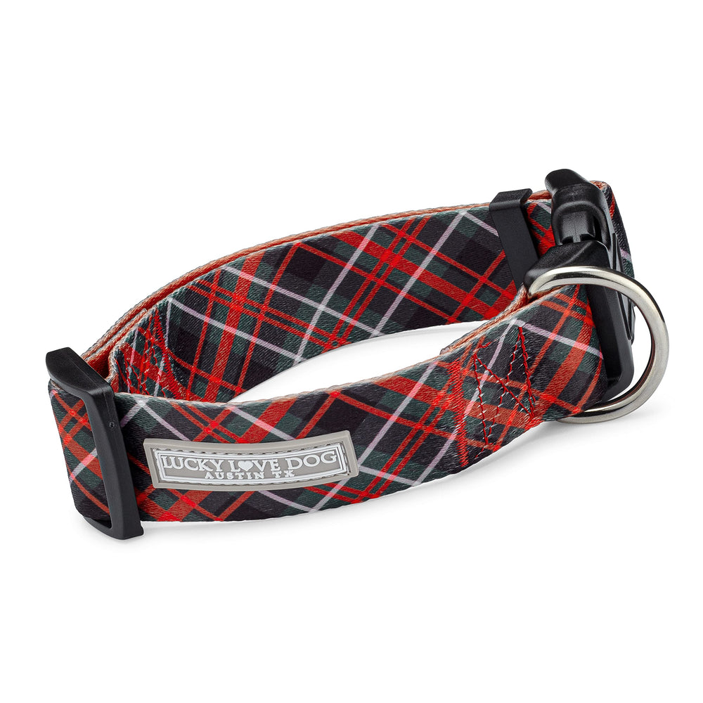 Collar Lucky Love Dog ancho de 1.5 pulgadas para perros, cómodo y duradero para paseos diarios.