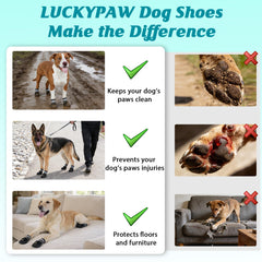 LUCKYPAW botas con suelas de tracción para adherencia en suelos y senderos.