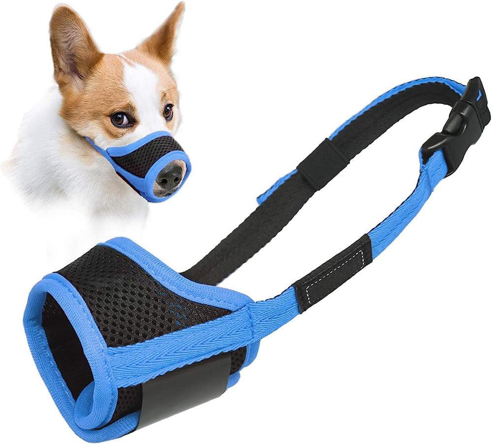 LUCKYPAW bozal para perros, malla suave, ajuste cómodo para paseos seguros.