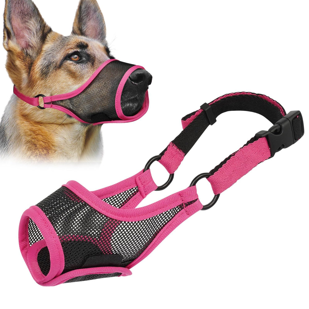 LUCKYPAW Mordaza de malla transpirable, ideal para paseos cómodos y respiración fácil.
