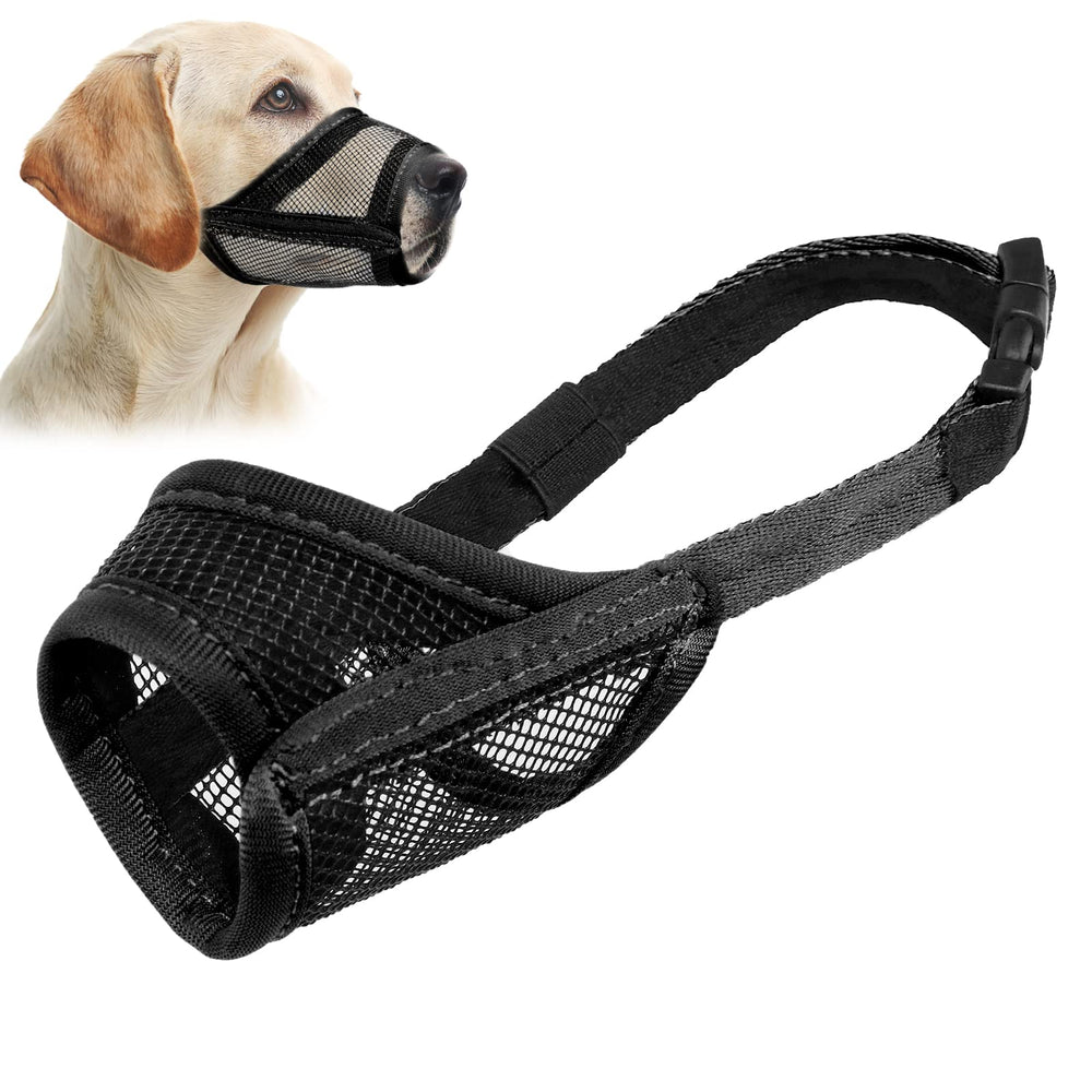 LUCKYPAW Mordaza XL de malla aireada para perros grandes, comodidad y respiración.