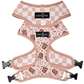 Lucy & Co. arnés reversible para perros, frente: estilo y confort para paseos diarios.