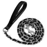 Luffwell, correa de cadena de metal de 6 pies para perros grandes, control estable.