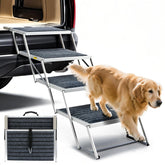LUFFWELL escalera para perros en coche, pasos anchos y estables.