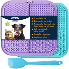 LUKITO Lick Mat con 77 ventosas para fijación estable durante baño
