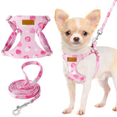 Lukovee arnés para cachorro rosa pastel, ajuste cómodo para paseos diarios