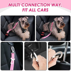Arnés de coche Lukovee con malla transpirable, chaleco cómodo para mascotas.