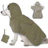 Abrigo Lukovee para perros capucha transparente claridad de visión para lluvia